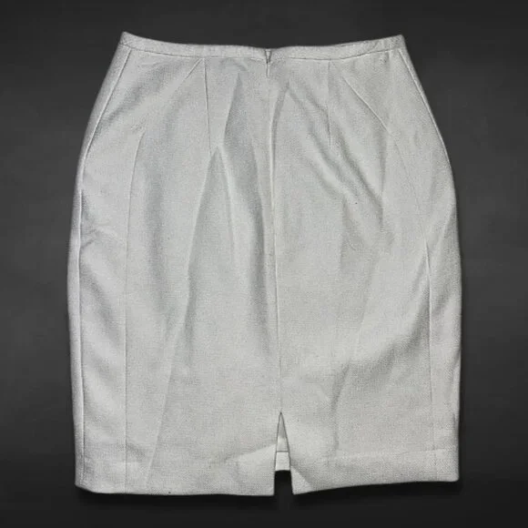 White House Black Market Skirt Double Rows Button Woven Fabric White Women’s 0 - Picture 2 of 13